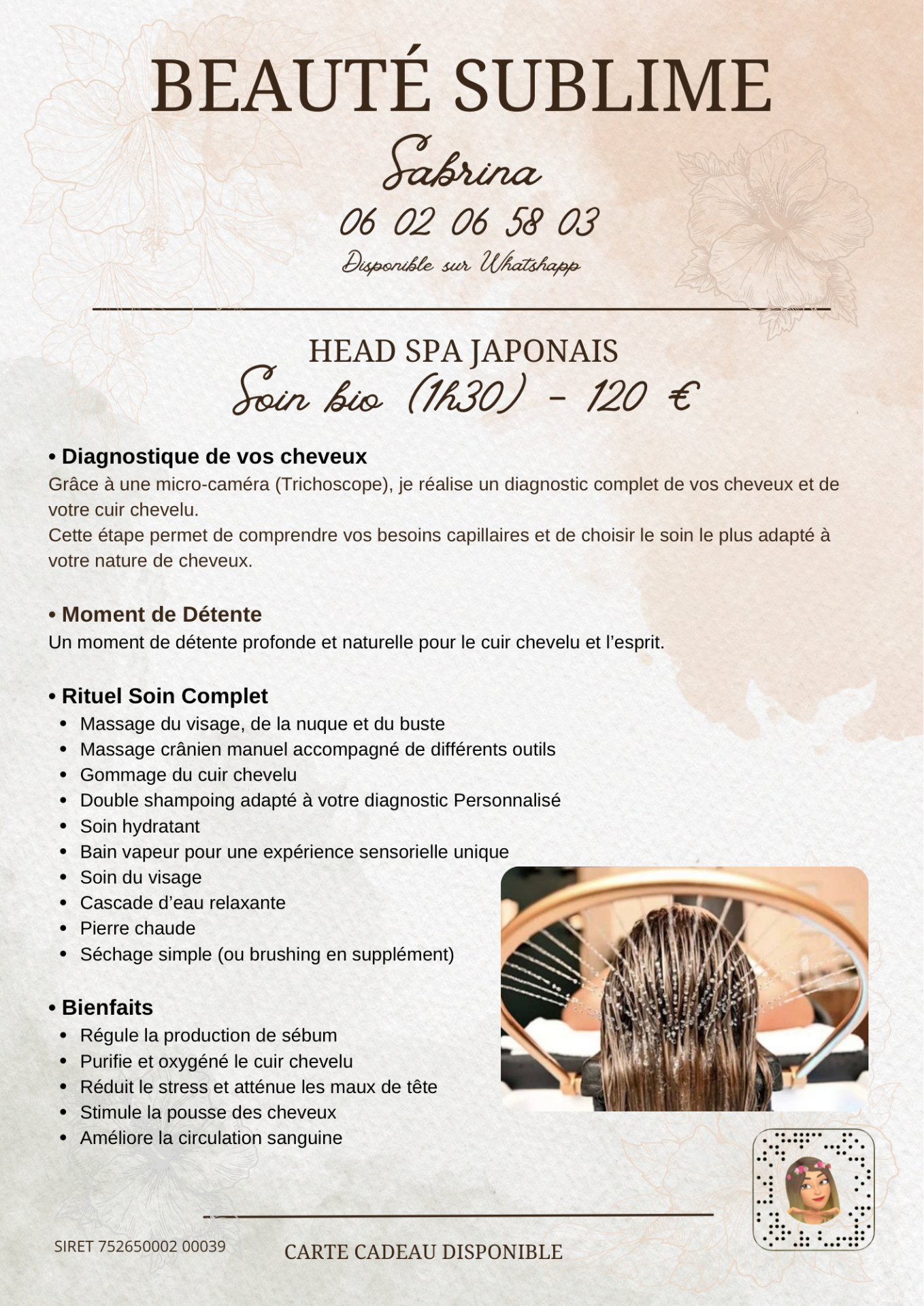 Head Spa -Soin Bio