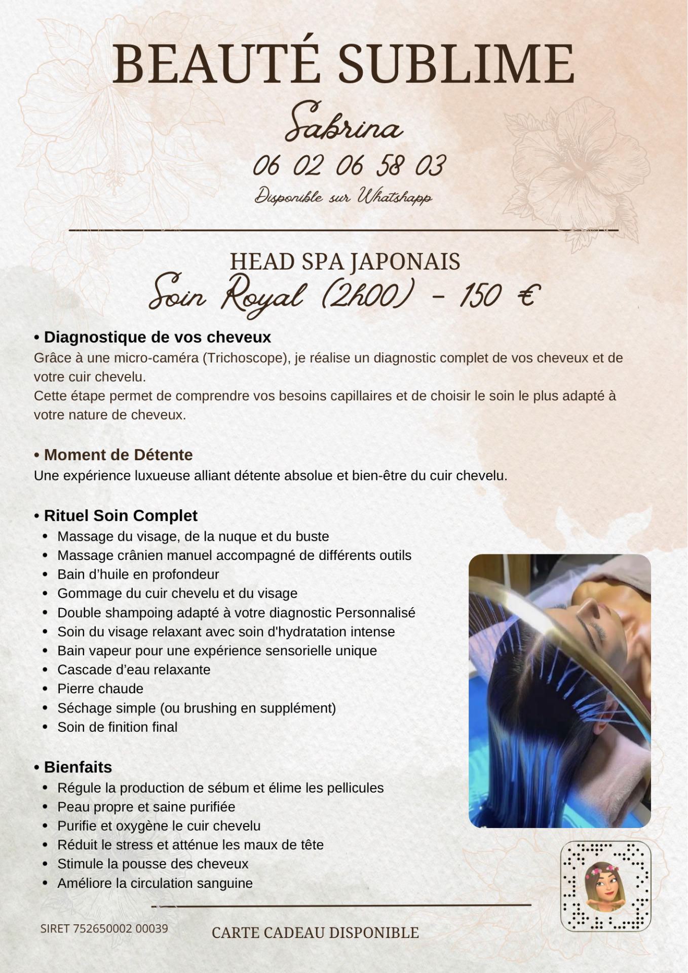 Head Spa -Soin Royal