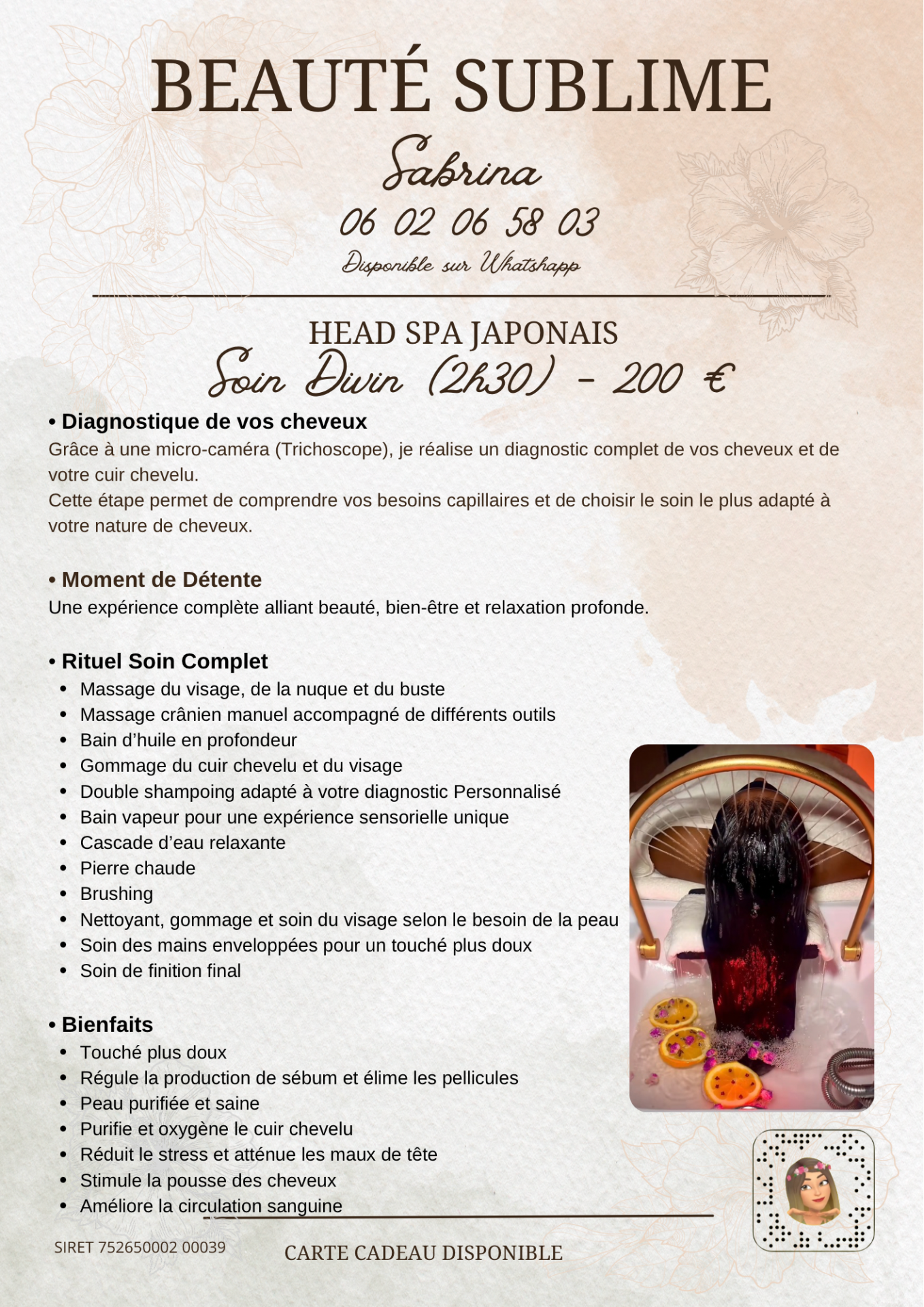 Head Spa -Soin Divin