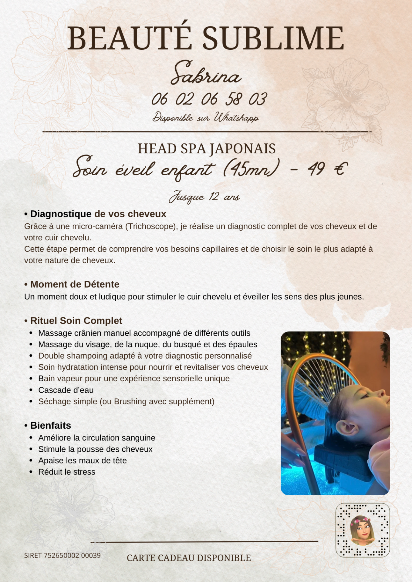 Head Spa -Soin Eveil Enfant